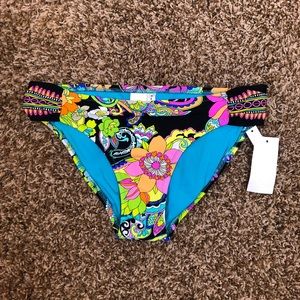 Trina Turk New Multi Colored Bikini Bottoms Size 8